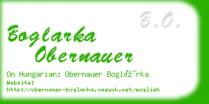 boglarka obernauer business card